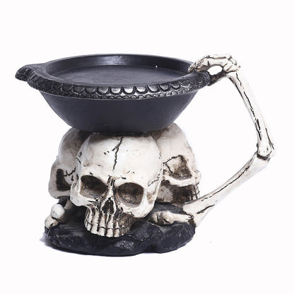 Creative Three Ghost Head Top Candle Desktop Storage Tray